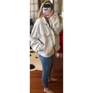 Vintage 80s GAP White Denim Jacket